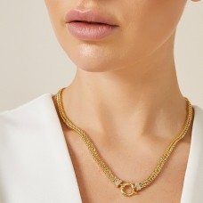 Double Sıralı Taşlı Kolye ZKU041