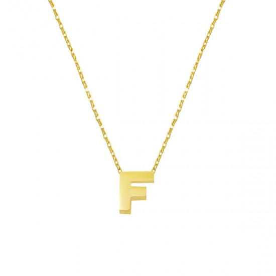 F Harfi 14 Ayar Minimal Kolye KLY2017 F Harfi 14 Ayar Minimal Kolye KLY2017