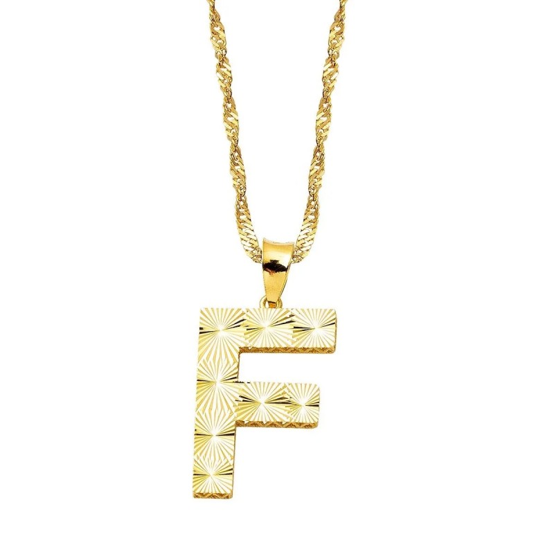 Üç Boyutlu F Harf Kolye KLY1978 Üç Boyutlu F Harf Kolye KLY1978