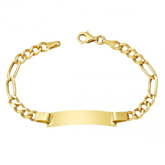 Figaro Zincir 14 Ayar Altın Çocuk Künyesi KUN05