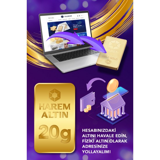 Fiziki Altın Teslimat 20 Gram 24 Ayar Harem Külçe Altın Fiziki Altın Teslimat 20 Gram 24 Ayar Harem Külçe Altın