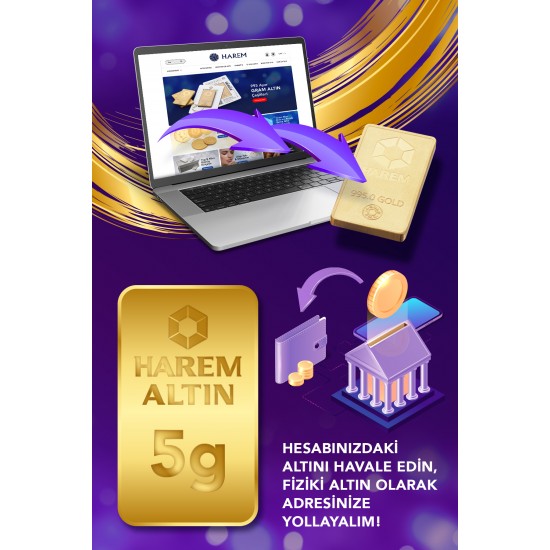 Fiziki Altın Teslimat 5 Gram 24 Ayar Harem Külçe Altın Fiziki Altın Teslimat 5 Gram 24 Ayar Harem Külçe Altın