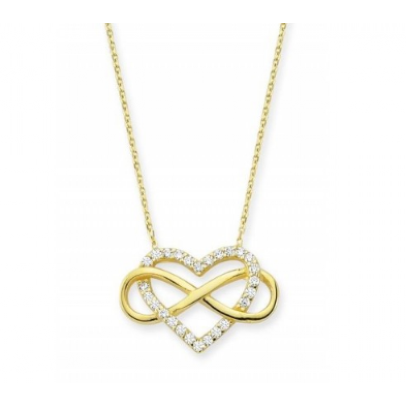 Kalp Sonsuzluk Gümüş Kolye GMS882