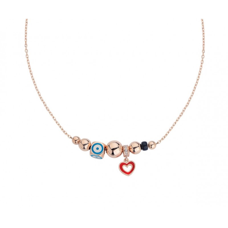 Nazar Boncuklu Mineli Gümüş Kolye GMS319 Nazar Boncuklu Mineli Gümüş Kolye GMS319