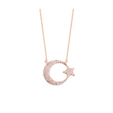 Ay Yıldız Gümüş Kolye GMS337