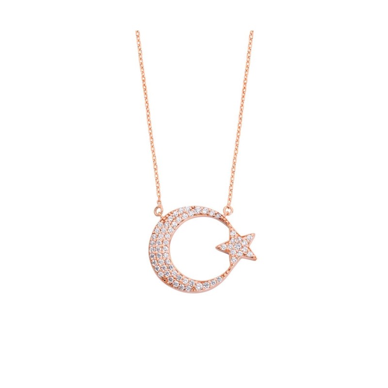 Ay Yıldız Gümüş Kolye GMS337 Ay Yıldız Gümüş Kolye GMS337