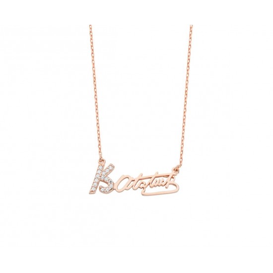 K.Atatürk İmzası Gümüş Kolye GMS394