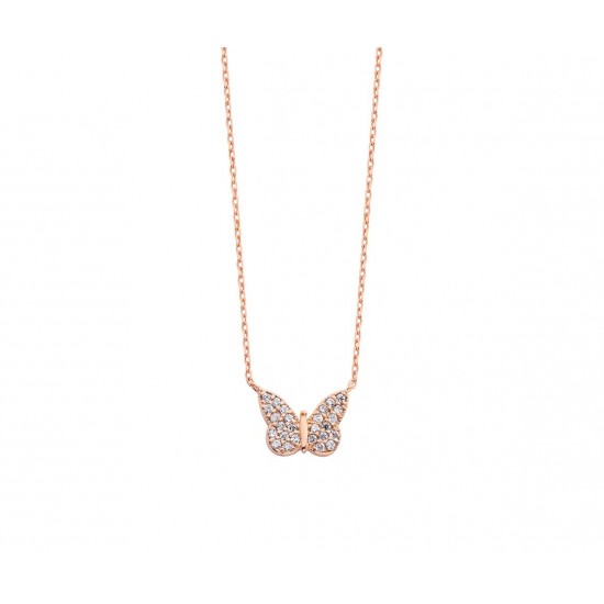 Küçük Kelebek Gümüş Kolye  GMS398