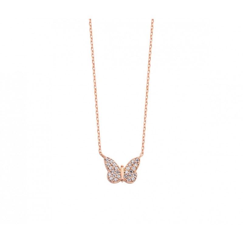 Küçük Kelebek Gümüş Kolye  GMS398