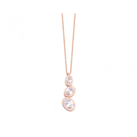 Üçlü Asimetrik Gümüş Kolye GMS452 Üçlü Asimetrik Gümüş Kolye GMS452