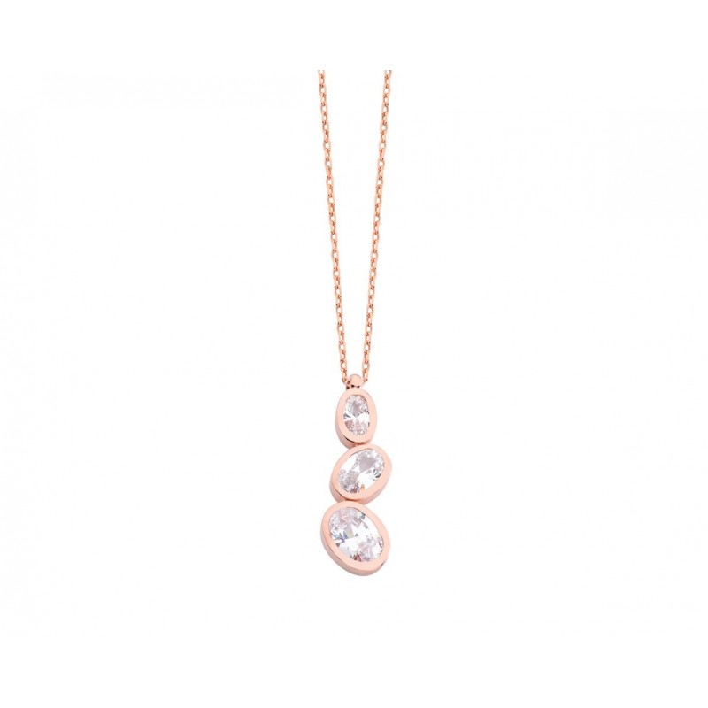 Üçlü Asimetrik Gümüş Kolye GMS452 Üçlü Asimetrik Gümüş Kolye GMS452