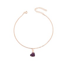 Ok Kalp Zirkon Taşlı Gümüş Halhal  GMS813