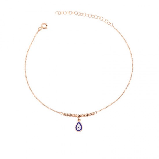 Toplu Nazar Boncuklu Gümüş Halhal GMS831 Toplu Nazar Boncuklu Gümüş Halhal GMS831