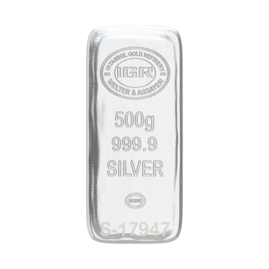 500 Gram Gümüş Külçe