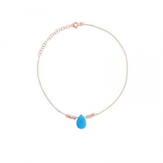 Fosforlu Sedefli Damla Gümüş Bileklik GMS729