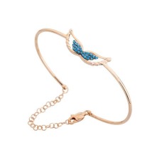 Melek Kanadı Kelepçe  Gümüş Bileklik  GMS751