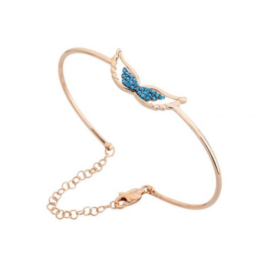 Melek Kanadı Kelepçe Gümüş Bileklik GMS751 Melek Kanadı Kelepçe Gümüş Bileklik GMS751