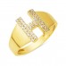 14 Ayar Altın H Harf Yüzük YZK420