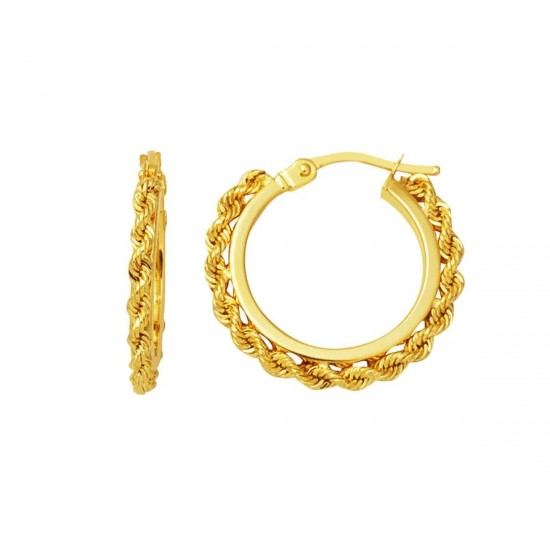 Halat Zincirli Halka Küpe KP079 Halat Zincirli Halka Küpe KP079