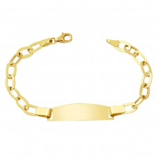 Halka Zincir Plaka 14 Ayar Altın Çocuk Künyesi KUN06