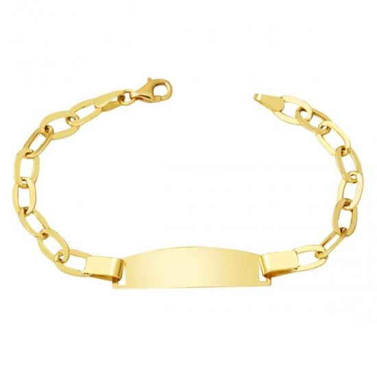 Halka Zincir Plaka 14 Ayar Altın Çocuk Künyesi KUN06