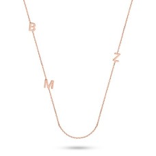 14 Ayar Altın Üç Harfli Kolye - AD5