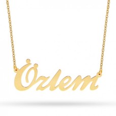 Gümüş Tekli İsim Kolye GMS492