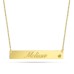 14 Ayar Altın Dikdörtgen Plaka İsim Kolye - AD18