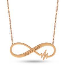 14 Ayar Altın Sonsuzluk İsim Kolye - AD44