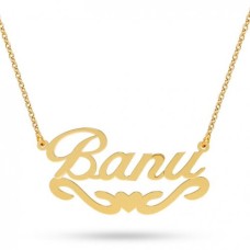 14 Ayar Altın İsim Kolye - AD28