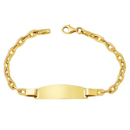 İsimli Plaka 14 Ayar Altın Çocuk Künyesi KUN07