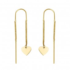 Kalpli 14 Ayar Altın Zincir Küpe KP087