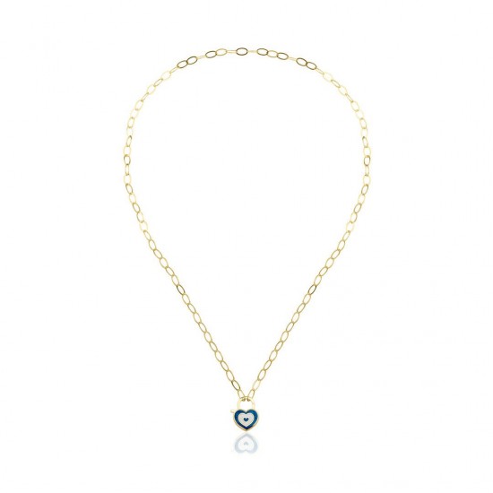 Kalp Nazar Kolye Ucu Zincir Kolye ZKU073