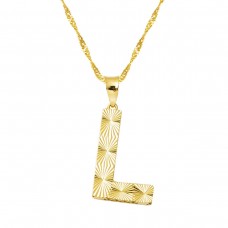 Üç Boyutlu L Harf Kolye KLY1982