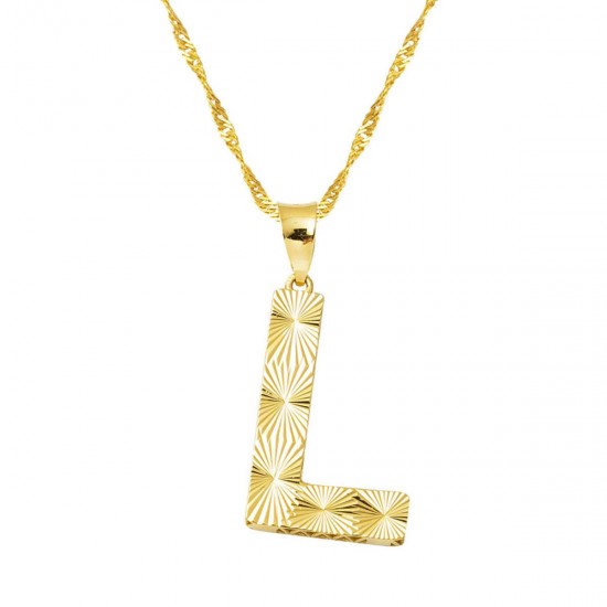 Üç Boyutlu L Harf Kolye KLY1982 Üç Boyutlu L Harf Kolye KLY1982