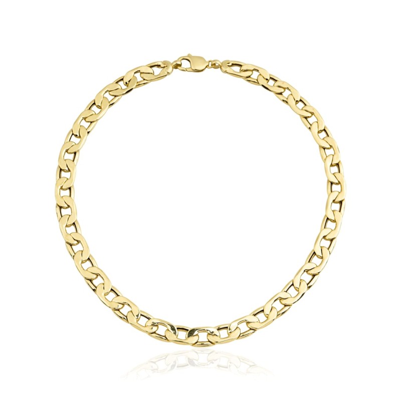 Yassı Halka Zincir Kolye ZKU085 Yassı Halka Zincir Kolye ZKU085