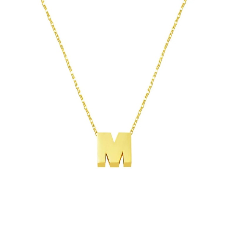 M Harfi 14 Ayar Minimal Kolye KLY2021 M Harfi 14 Ayar Minimal Kolye KLY2021
