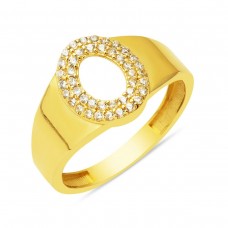 14 Ayar Altın O Harf Yüzük YZK425