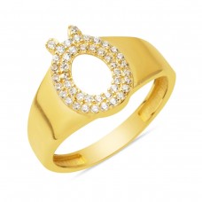 14 Ayar Altın Ö Harf Yüzük YZK426