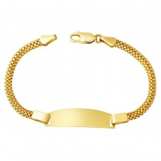 Örgü Zincir 14 Ayar Altın Çocuk Künyesi KUN09