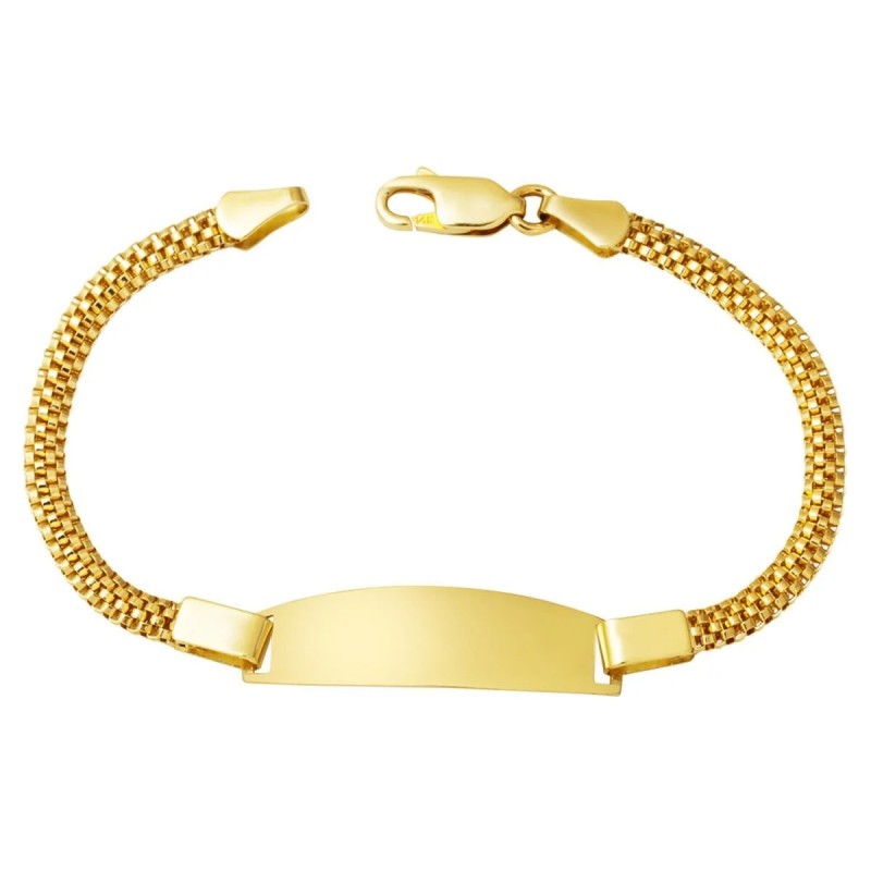 Örgü Zincir 14 Ayar Altın Çocuk Künyesi KUN09 Örgü Zincir 14 Ayar Altın Çocuk Künyesi KUN09