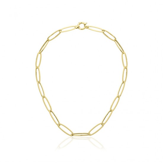 Oval Ataş Zincir Kolye ZKU104