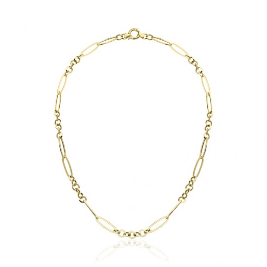 Oval Ataş Doçlu Zincir Kolye ZKU102