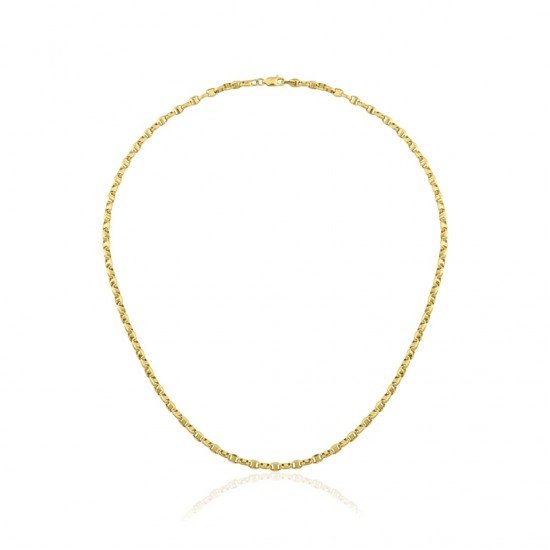 Oval Barlı Zincir Kolye ZKU106