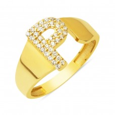 14 Ayar Altın P Harf Yüzük YZK427