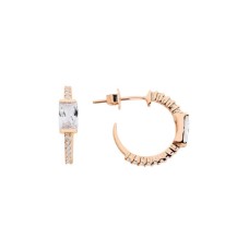 Baget Taşlı Gümüş Küpe GMS541