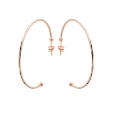 Büyük Boy Halka Gümüş Küpe GMS547