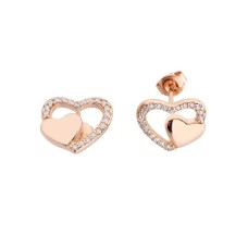 Gümüş Kalp Küpe GMS551