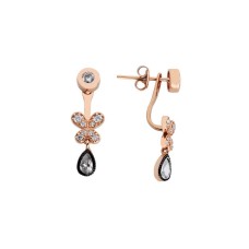 Kelebek Piercing Gümüş Küpe  GMS589