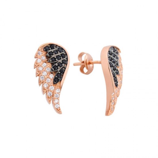 Melek Kanadı Gümüş Küpe  GMS605